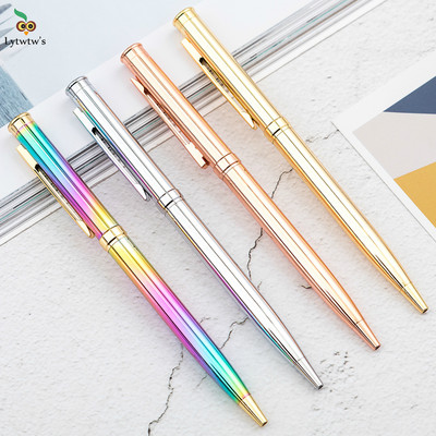 1PCS Lytwtw`s Creative Multicolor Ballpoint Pens Business Metal Office Rotate Pens Σχολική επιστολή Είδη γραφείου