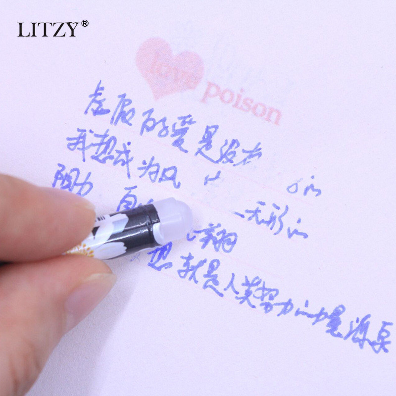 6 ks/sada 0,5 mm Kawaii Daisy vymazateľné pero s umývateľnou rukoväťou modrý atramentový gélový pero na písanie pre školské potreby študentské písanie písacie potreby