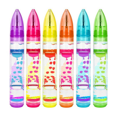 Nova Hot Liquid Motion Bubbler Fidget Pen za djecu i odrasle Liquid Motion Bubbler Pens Liquid Motion Bubbler Pens Šareni tekući mjerač vremena