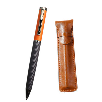 Visokokvalitetna metalna kemijska olovka Luksuzna crna roler olovka s štipaljkom 0,7 mm s punjenjem crne tinte uredski pribor za školu Poklon