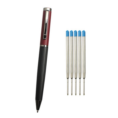 Visokokvalitetna metalna kemijska olovka Luksuzna crna roler olovka s štipaljkom 0,7 mm s punjenjem crne tinte uredski pribor za školu Poklon