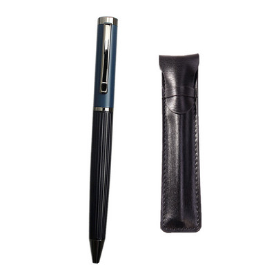 Visokokvalitetna metalna kemijska olovka Luksuzna crna roler olovka s štipaljkom 0,7 mm s punjenjem crne tinte uredski pribor za školu Poklon