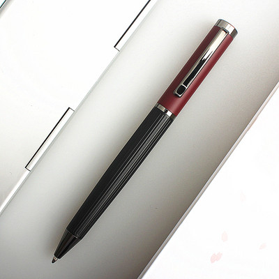 Visokokvalitetna metalna kemijska olovka Luksuzna crna roler olovka s štipaljkom 0,7 mm s punjenjem crne tinte uredski pribor za školu Poklon