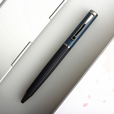 Visokokvalitetna metalna kemijska olovka Luksuzna crna roler olovka s štipaljkom 0,7 mm s punjenjem crne tinte uredski pribor za školu Poklon