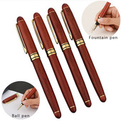 Στυλό ρετρό ξύλινο στυλό 1,0 χιλιοστών Μαόνι Business Office Signature Σχολικό Στυλό Γραφής Μαθητών Κορεατικά επιστολόχαρτα