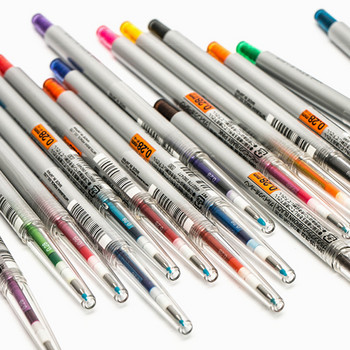 1бр UNI Гел Химикалка 0,28 mm Style Fit Series Монохромна Водна Химикалка UMN-139-28 Цветно мастило Uniball Slim Сменяеми основни канцеларски материали