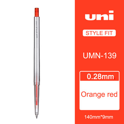 1kom UNI gel olovke 0,28 mm Style Fit serije monokromatske vodene olovke UMN-139-28 Tinta u boji Uniball tanka zamjenjiva dopisnica