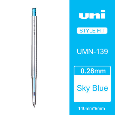 1kom UNI gel olovke 0,28 mm Style Fit serije monokromatske vodene olovke UMN-139-28 Tinta u boji Uniball tanka zamjenjiva dopisnica