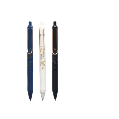 3gab Space Dream gēla pildspalvu komplekts Galaxy Excellent Astronauts 0,5 mm lodīšu punkts melnas krāsas tintes biroja skolas piederumi F379