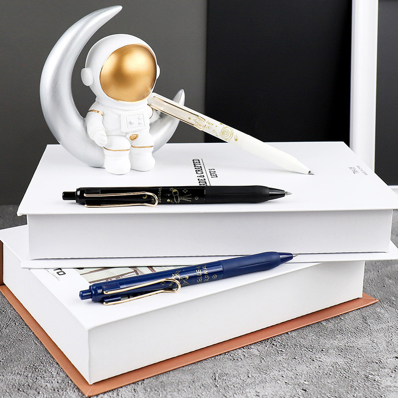 3gab Space Dream gēla pildspalvu komplekts Galaxy Excellent Astronauts 0,5 mm lodīšu punkts melnas krāsas tintes biroja skolas piederumi F379