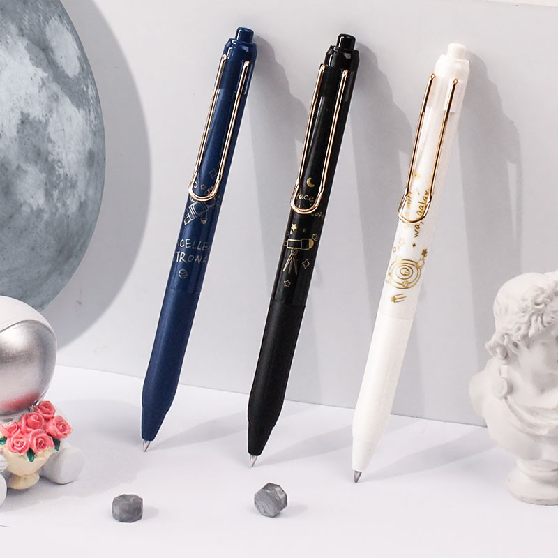 3gab Space Dream gēla pildspalvu komplekts Galaxy Excellent Astronauts 0,5 mm lodīšu punkts melnas krāsas tintes biroja skolas piederumi F379