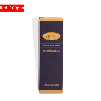 100 bucăți/set rezerve pentru stilou cu bile de 107 mm albastru/negru/roșu 0,5 mm cu cap de glonț Material de scris pentru studenți pix rulant Mb de înaltă calitate