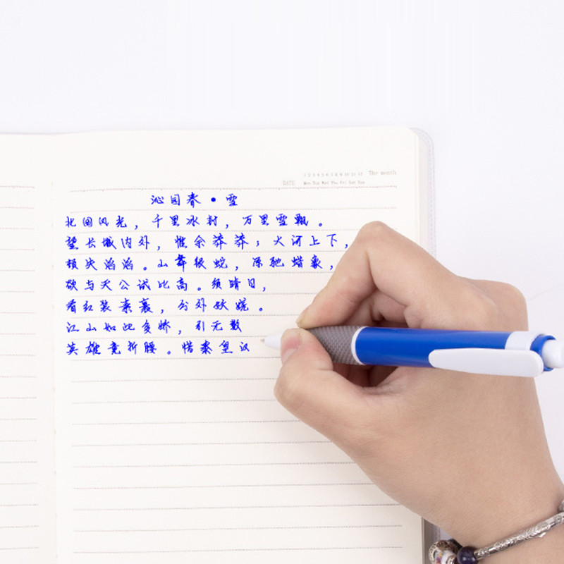 100 bucăți/set rezerve pentru stilou cu bile de 107 mm albastru/negru/roșu 0,5 mm cu cap de glonț Material de scris pentru studenți pix rulant Mb de înaltă calitate