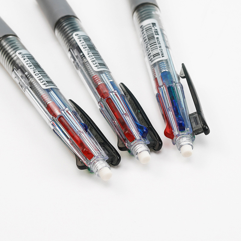 5 ks/sada 0,5 mm viacfarebné guľôčkové pero 5 v 1 multifunkčné pero so 4 farebnými náplňami a 1 tuhou do ceruzky, roztomilé farebné atramentové perá