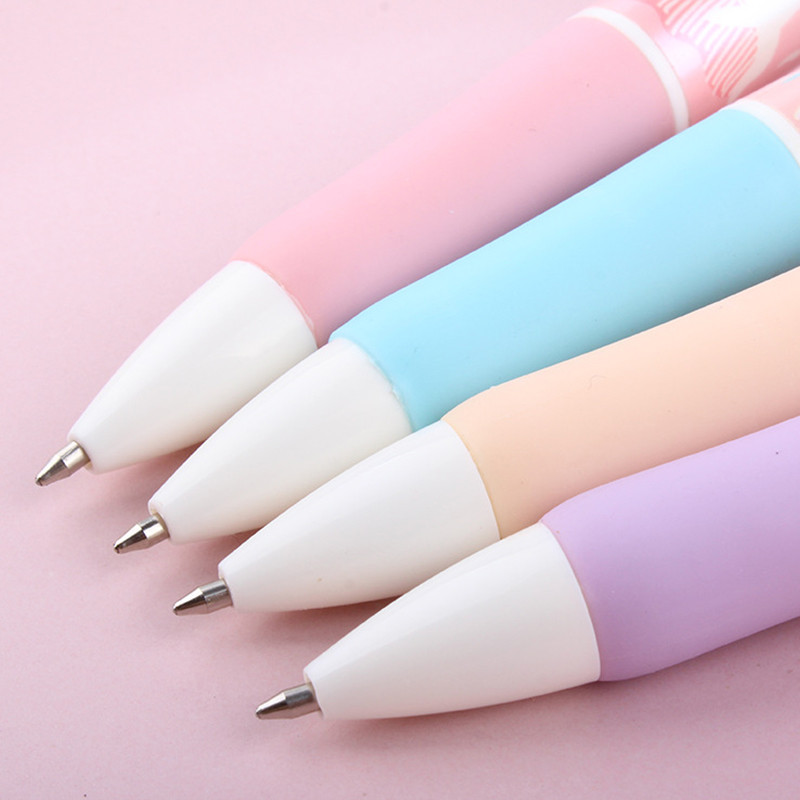 4gab Daudzkrāsainas lodīšu pildspalvas 4 vienā izvelkami daudzfunkcionāli rakstīšanas rīki 0,5 mm tintes skolas biroja piederumi korejiešu rakstāmpiederumi