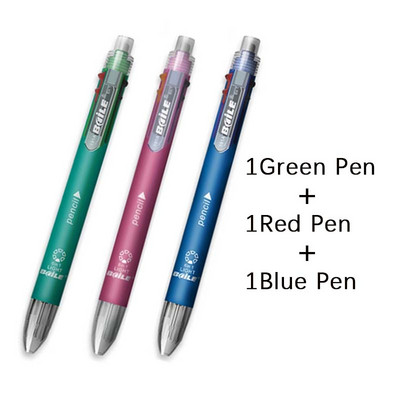 6-ühes mitmevärviline rull-pliiatsiga pliiatsiga 5 värvi pastapliiats ja 1 pliiatsisüdamikuga loominguline multifunktsionaalne märgistuspliiats