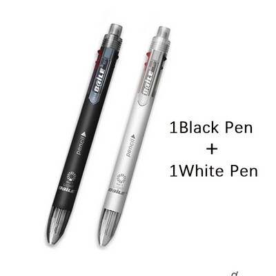 6-ühes mitmevärviline rull-pliiatsiga pliiatsiga 5 värvi pastapliiats ja 1 pliiatsisüdamikuga loominguline multifunktsionaalne märgistuspliiats