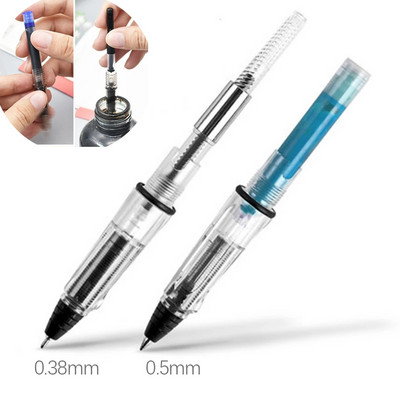 2 kom/lot prozirna gel olovka 0,38/0,5 mm kaligrafska olovka za potpis koja upija tintu Zamjenjiva vrećica za tintu i olovka za upijanje tinte Nova olovka