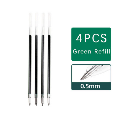 4 viename Daugiaspalvis gelio rašalo rašiklis 0,5 mm Juoda Mėlyna Raudona Žalia Užpildai Studentams Spalvingi ženklinimo rašikliai Rašymo įrankiai Kawaii Kanceliarinės prekės