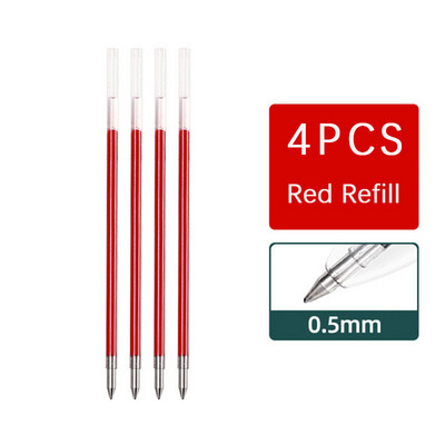 4 viename Daugiaspalvis gelio rašalo rašiklis 0,5 mm Juoda Mėlyna Raudona Žalia Užpildai Studentams Spalvingi ženklinimo rašikliai Rašymo įrankiai Kawaii Kanceliarinės prekės