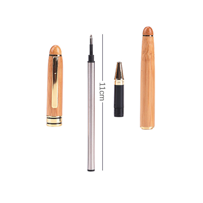 Luksusa retro bambusa sandalkoka lodīšu pildspalva Rotary Type Office Business Signature Pen School Dāvanas Kancelejas piederumi Rakstīšanas piederumi