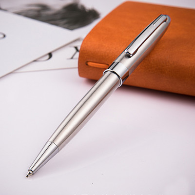 Luksusa metāla rullīšu pildspalva 1,0 mm melnas tintes tērauda zelta biznesa paraksta pildspalvas skolas biroja rakstīšanas piederumiem