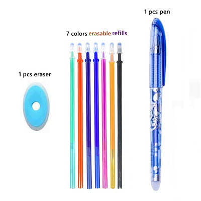 Haile Kawaii Magic Erasable Pens Slatke gel olovke za dopunjavanje Set štapića Pisaći materijal za bilježnicu Školski uredski pribor Gel Ink Pen