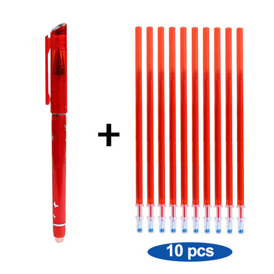 50 vnt./pak. Korėjos ištrinamo gelio rašiklio rašalo, juodos mėlynos blykstės kasetės mokyklinės biuro reikmenys, stacionarios raštinės reikmenys