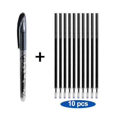 50 vnt./pak. Korėjos ištrinamo gelio rašiklio rašalo, juodos mėlynos blykstės kasetės mokyklinės biuro reikmenys, stacionarios raštinės reikmenys