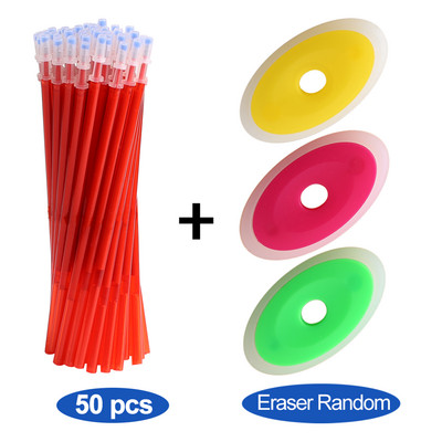 50 vnt./pak. Korėjos ištrinamo gelio rašiklio rašalo, juodos mėlynos blykstės kasetės mokyklinės biuro reikmenys, stacionarios raštinės reikmenys