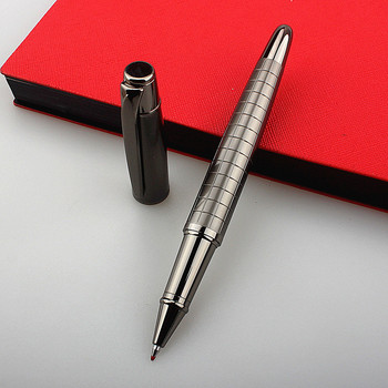Висококачествена ролкова химикалка JL 220 Метална сива решетка Бизнес офис Училищни пособия Химикалки с мастило