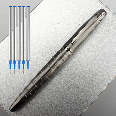Visokokvalitetna JL 220 roler olovka Metalik siva mreža Poslovni ured Školski pribor Kemijske olovke s tintom