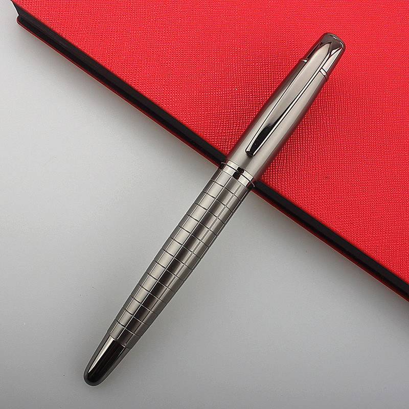 Visokokvalitetna JL 220 roler olovka Metalik siva mreža Poslovni ured Školski pribor Kemijske olovke s tintom