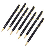 10~8~5~4~3~2~1 vnt Didmeninė prekyba biuro reikmenimis Tušinukas 0,7 mm mėlynos spalvos rašalas, plonas metalinis tušinukas senjorams dovanų rašiklis