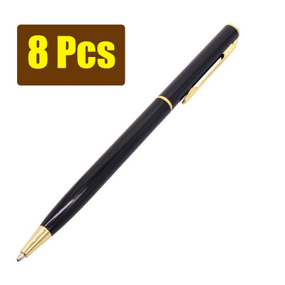 10~8~5~4~3~2~1 vnt Didmeninė prekyba biuro reikmenimis Tušinukas 0,7 mm mėlynos spalvos rašalas, plonas metalinis tušinukas senjorams dovanų rašiklis