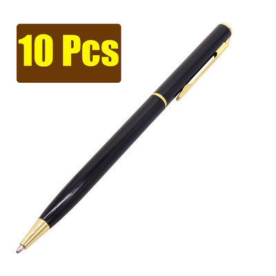 10~8~5~4~3~2~1 vnt Didmeninė prekyba biuro reikmenimis Tušinukas 0,7 mm mėlynos spalvos rašalas, plonas metalinis tušinukas senjorams dovanų rašiklis