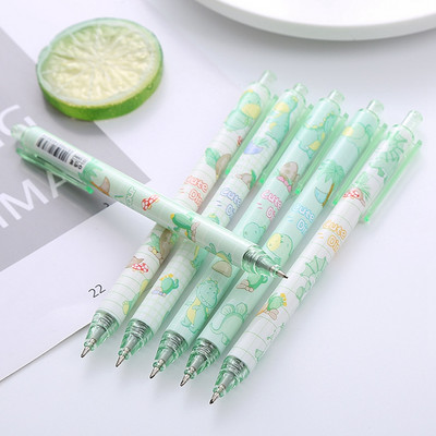 6Pcs/Set Kawaii Animal Dinosaur Press Gel olovka Slatka božićna anime olovka za djevojku Povratak u školu i ured. Pribor za pisanje.