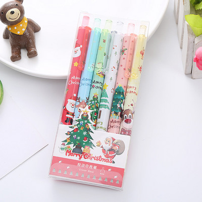 6Pcs/Set Kawaii Animal Dinosaur Press Gel olovka Slatka božićna anime olovka za djevojku Povratak u školu i ured. Pribor za pisanje.