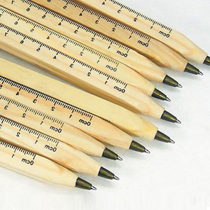 5 kom Drvene 0,7 mm crne višenamjenske kemijske olovke Kreativno ravnalo Alat Olovke Školski uredski pribor za pisanje Korejski pribor