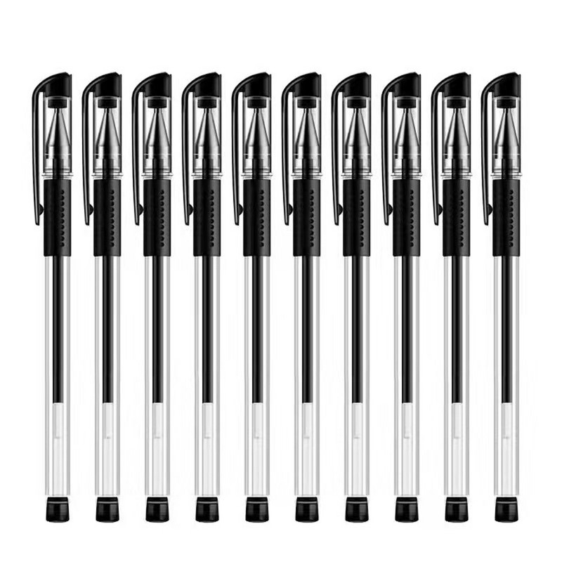 10 kom. Europska standardna gel olovka 0,5 mm, crna, plava, crvena kemijska olovka s punim uredskim priborom, karbonska olovka na bazi ulja