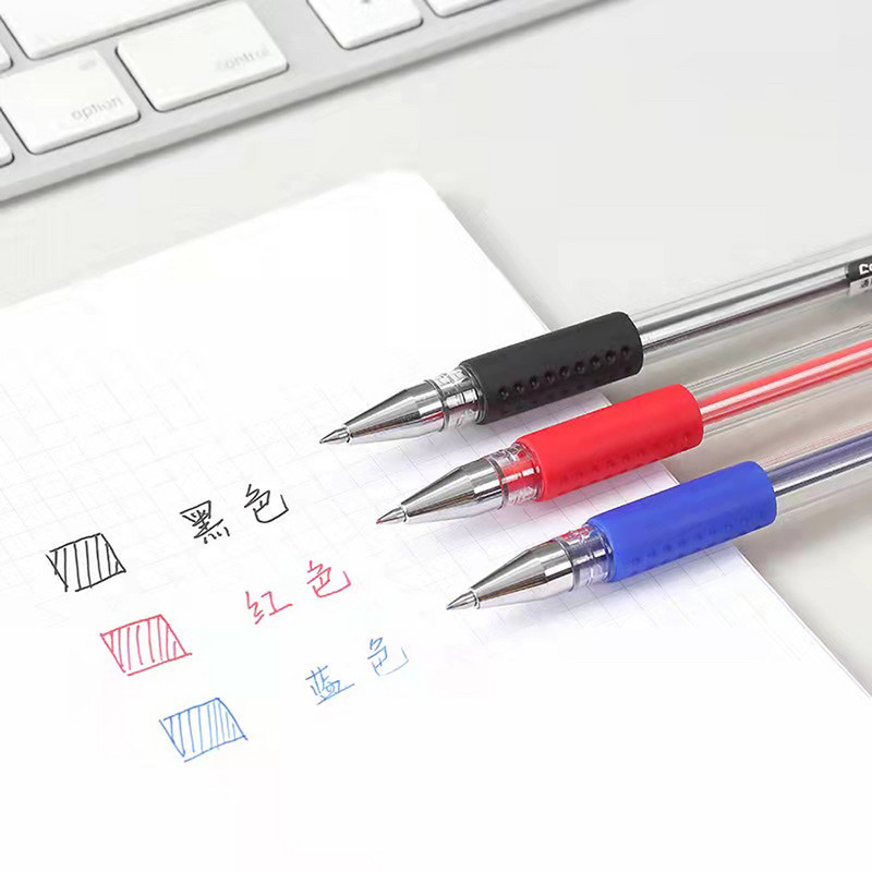 10 kom. Europska standardna gel olovka 0,5 mm, crna, plava, crvena kemijska olovka s punim uredskim priborom, karbonska olovka na bazi ulja