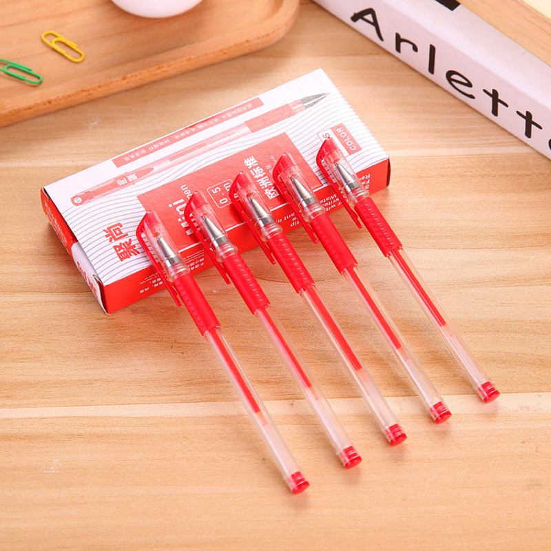 10 kom. Europska standardna gel olovka 0,5 mm, crna, plava, crvena kemijska olovka s punim uredskim priborom, karbonska olovka na bazi ulja