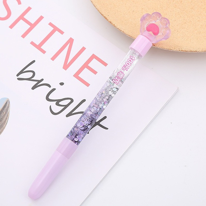„Kawaii Cat Claw Gel Pen“ kūrybinės raštinės reikmenys „Quicksand Pen“ studentų parašo rašikliai vaikams, mergaitėms, dovana