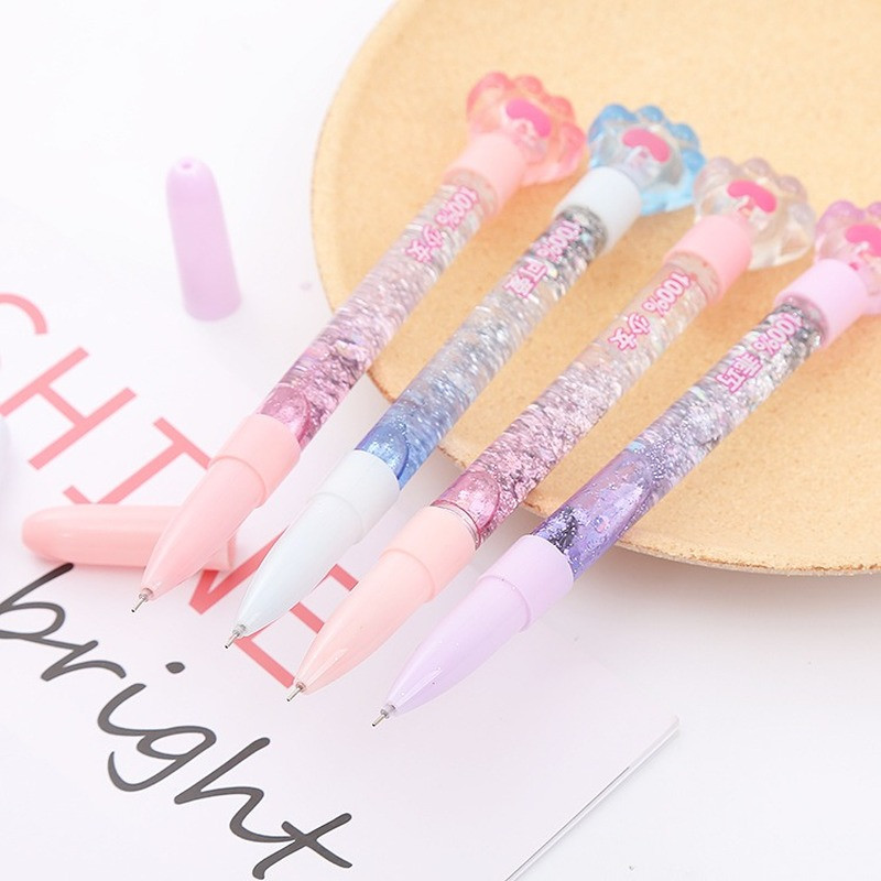 „Kawaii Cat Claw Gel Pen“ kūrybinės raštinės reikmenys „Quicksand Pen“ studentų parašo rašikliai vaikams, mergaitėms, dovana