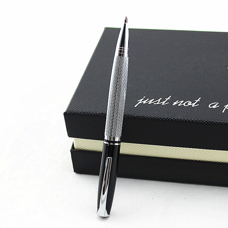 Aukštos kokybės kūrybingas metalinis besisukantis tušinukas, skirtas mokyklinėms kanceliarinėms reikmenims dovana prabangus rašiklis viešbučio verslo biuro rašiklis