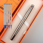 Prabangus Aukštos kokybės Grey Line Business biuro 0,5 mm antgalis Rollerball Pen New School Supplies raštinės reikmenys