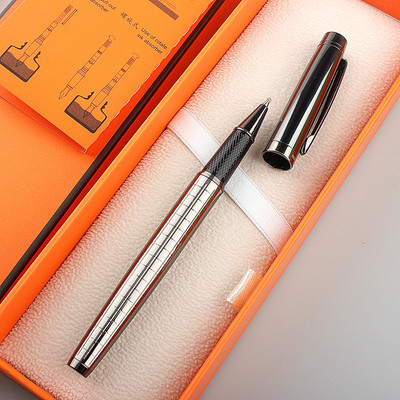 Prabangus Aukštos kokybės Grey Line Business biuro 0,5 mm antgalis Rollerball Pen New School Supplies raštinės reikmenys