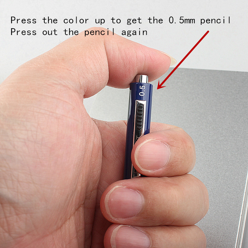 4+1 višenamjenska olovka 3 kemijske olovke u boji plus mehanička olovka 0,5 mm/0,5 mm višenamjenske olovke Office Caneta kemijske olovke