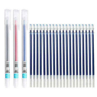 23 buc/lot 0,5 mm Set de reîncărcare stilou cu gel pentru birou, pix pentru semnătură, roșu, albastru, negru, tijă de reumplere pentru mânere, rechizite școlare, papetărie pentru examen
