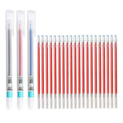 23 buc/lot 0,5 mm Set de reîncărcare stilou cu gel pentru birou, pix pentru semnătură, roșu, albastru, negru, tijă de reumplere pentru mânere, rechizite școlare, papetărie pentru examen